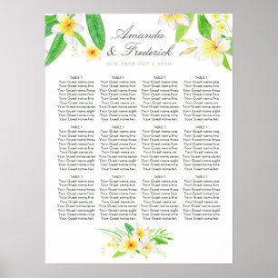Exotische Waterverf Frangipani Weddenschappen Poster