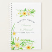 Exotische Waterverf Frangipani Wedding Planner (Voorkant)