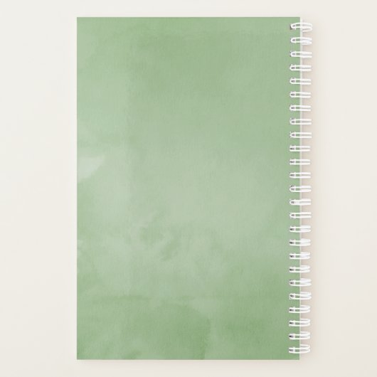 Exotische Waterverf Frangipani Wedding Planner (Achterkant)