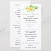 Exotische Waterverf Frangipani Wedding Programme Programmakaart (Voorkant / Achterkant)