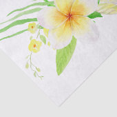 Exotische Waterverf Frangipanis Wedding Favor Tissuepapier (Detail)