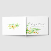 Exotische Waterverf Frangipanis Wedding Gastenboek (Volledig)