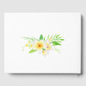 Exotische Waterverf Frangipanis Wedding Gastenboek (Achterkant)