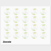 Exotische Waterverf Frangipanis Wedding Ronde Sticker (Vel)