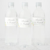 Exotische Waterverf Frangipanis Wedding Waterfles Etiket (Flessen)