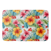 Exotische Waterverf Hawaiian Floral Badmat (Voorkant)