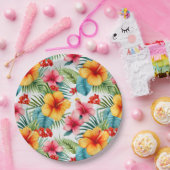 Exotische Waterverf Hawaiian Floral Papieren Bordje (Feest)