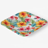 Exotische Waterverf Hawaiian Floral Papieren Bordje (Gebogen)