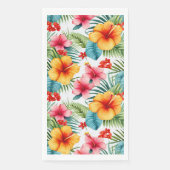 Exotische Waterverf Hawaiian Floral Servet (Voorkant)