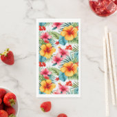 Exotische Waterverf Hawaiian Floral Servet (Insitu)
