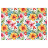 Exotische Waterverf Hawaiian Floral Tafelkleed (Voorkant (Horizontaal))