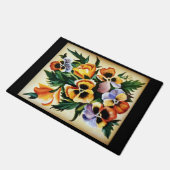 Exotische Waterverf multicolore pansies Deurmat (Schuin)