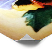 Exotische Waterverf multicolore pansies Poster (Hoek)