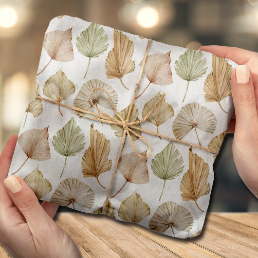 Exotische Waterverf palmbladeren Tissuepapier