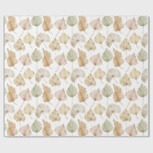 Exotische waterverf palmenbladeren cadeaupapier (Vlak)