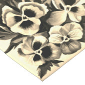 Exotische Waterverf Sepia Pansies Korte Tafelloper (Hoek)