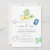 Exotische Waterverf van mevrouw Miss aan mevrouw V Kaart (Voorkant)