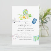 Exotische Waterverf van mevrouw Miss aan mevrouw V Kaart (Staand voorkant)