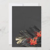 Exotische West-Indische Jasmijn Tropische Bruiloft Kaart (Achterkant)