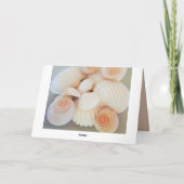 Exotische White Peach Sea Shells, Summer Beach Kaa Kaart (Achterkant)