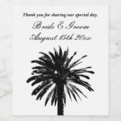 Exotische wijnflesetiketten voor fancy strandbruil wijn etiket (Enkel label)