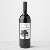 Exotische wijnflesetiketten voor fancy strandbruil wijn etiket (Voorkant)