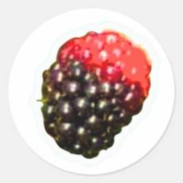 Exotische Wilde Braamsticker, Rijpende Tropische  Ronde Sticker