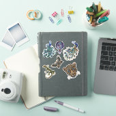 Exotische Wilde Dieren Diamant Kunst Sticker Vel (iPad Cover)