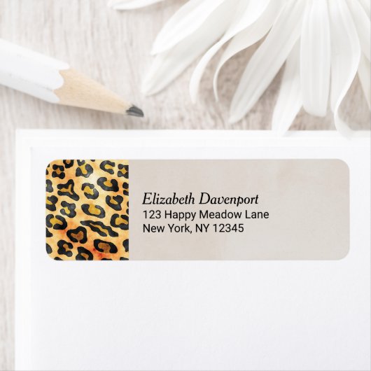 Exotische Wilde Dierenafdrukken - speciaal aangepa Etiket (Insitu)