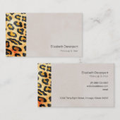 Exotische wilde dierenhuid visitekaartje (Voorkant / Achterkant)