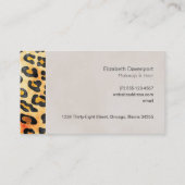 Exotische wilde dierenhuid visitekaartje (Achterkant)