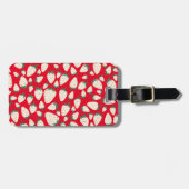 Exotische, witte aardbei kleurrijke Cute Cous CUST Bagagelabel (Voorkant horizontaal)