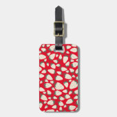 Exotische, witte aardbei kleurrijke Cute Cous CUST Bagagelabel (Voorkant verticaal)