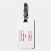 Exotische, witte aardbei kleurrijke Cute Cous CUST Bagagelabel (Achterkant verticaal)