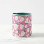 Exotische witte aardbeien kleurrijke fruitige frui mok (Midden)