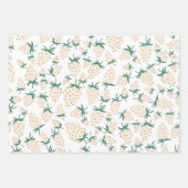 Exotische witte aardbeien Zoete kleurrijke vruchte Inpakpapier Vel (Voorkant 2)