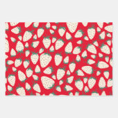 Exotische witte aardbeien Zoete kleurrijke vruchte Inpakpapier Vel (Voorkant 3)