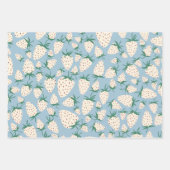 Exotische witte aardbeien Zoete kleurrijke vruchte Inpakpapier Vel (Voorkant)