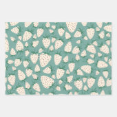 Exotische witte aardbeien Zoete kleurrijke vruchte Inpakpapier Vel (Voorkant 3)