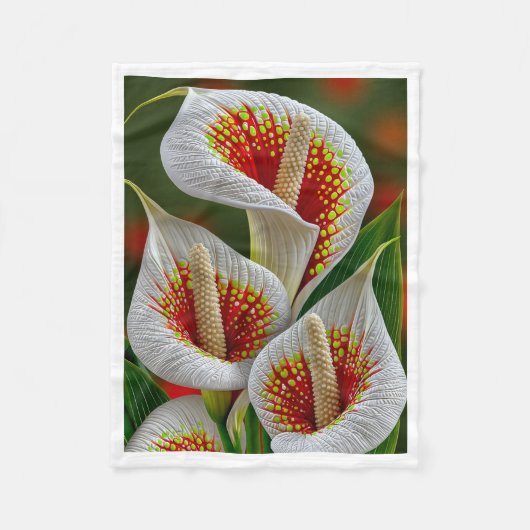 Exotische witte Calla-lelies deken (Voorkant)