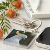 Exotische Witte Kaketoe Sleutelhanger (Voorkant Rechts)