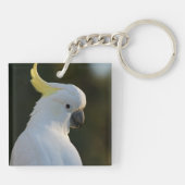 Exotische Witte Kaketoe Sleutelhanger (Achterkant)