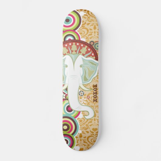 Exotische witte olifant SK8 deck Skateboard (Voorkant)