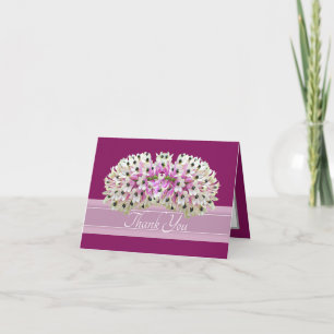 Exotische witte roze orchideeënboeket Elegante dan Bedankkaart