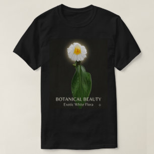 Exotische Witte Tropische Bloem Botanische Natuur T-shirt