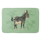 Exotische Zebra met Bamboe Bath Mat (Voorkant)