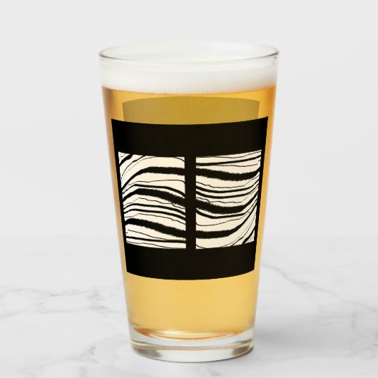 EXOTISCHE ZEBRA STRIPBier Glas (Voorkant gevuld)