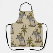 Exotische zebra's en palmbomen schort (Voorkant)