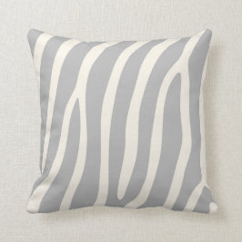 Exotische zebrastrips in lichtgrijs kussen