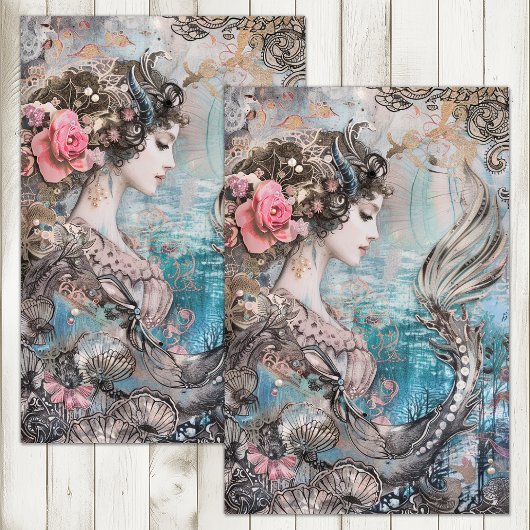 EXOTISCHE ZEEHEERMIN DECOUPAGE TISSUEPAPIER